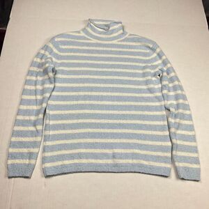 J.Crew Womens Turtleneck Sweater Striped Cozy Knit Long Sleeve Pullover XS